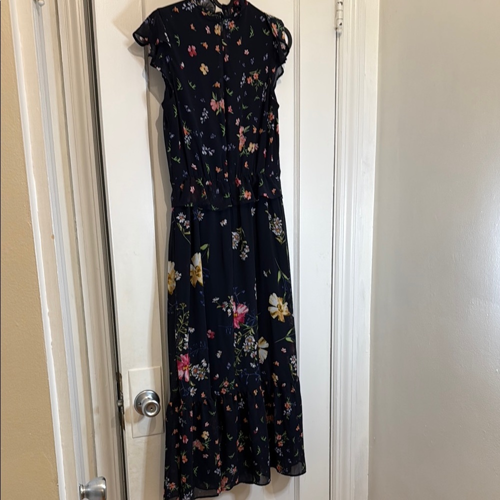 dkny dresses navy blue DKNY Women's Velvet Side Ruched Sheath Dress Midnight Blue 14   Biggybargains